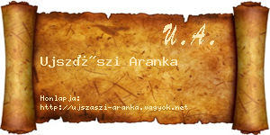 Ujszászi Aranka névjegykártya